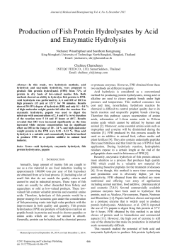 Production of Fish Protein Hydrolysates by Acid and Enzymatic