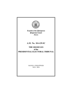 2010 PET RULES.pmd - Supreme Court of the Philippines