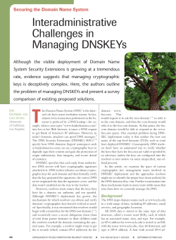 Interadministrative Challenges in Managing DNSKEYs