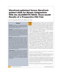 Wavefront-optimized Versus Wavefront