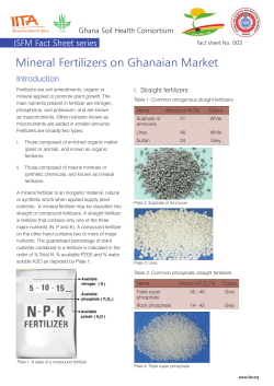 Mineral Fertilizers on Ghanaian Market