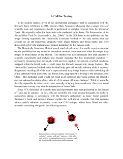 A Call for Testing - testtheshroudonline.com