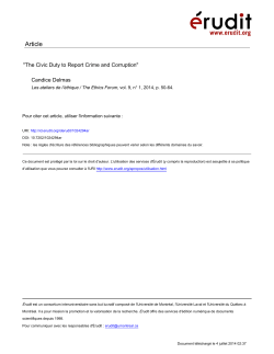 The Civic Duty to Report Crime and Corruption