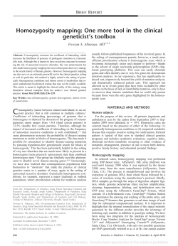 Homozygosity mapping