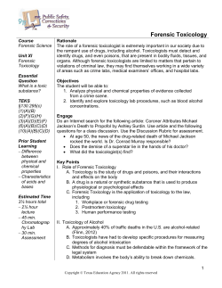 Forensic Toxicology