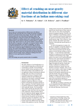 Effect of crushing on near-gravity material distribution in