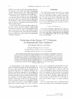 Production of the Oxygen 5577 A Emission by Polonium
