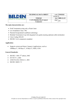 TECHNICAL DATA SHEET code NN01363 version 1 - e