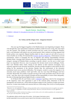 moreeu ece news - ii, 2 - Scuola Superiore Sant`Anna