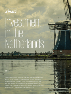 KPMG Investment in the Netherlands 2016