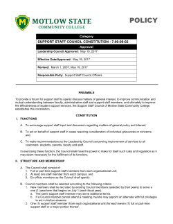 MOTLOW STATE COMMUNITY COLLEGE Support Staff Council