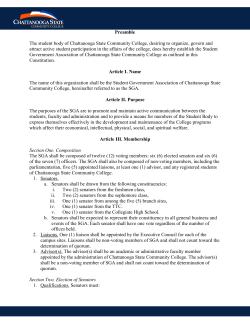 SGA constitution - Chattanooga State Community College