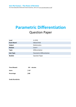 Parametric Differentiation