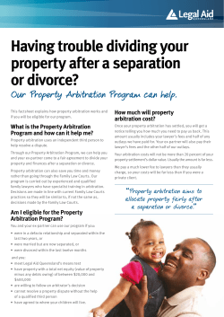 Having trouble dividing your property after a separation or divorce?