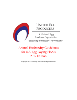 Animal Husbandry Guidelines for U.S. Egg Laying Flocks 2017 Edition