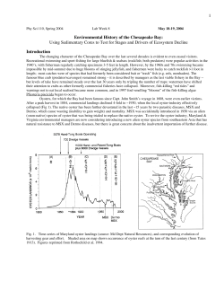 1 Environmental History of the Chesapeake Bay: Using Sedimentary
