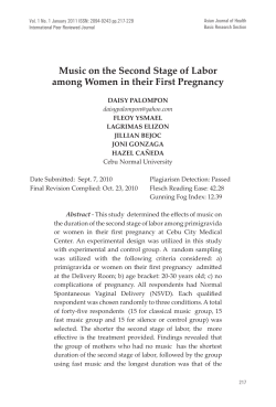 Music on the Second Stage of Labor among Women in their First