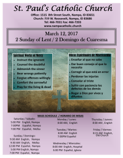March 12 - St. Paul`s Catholic Church