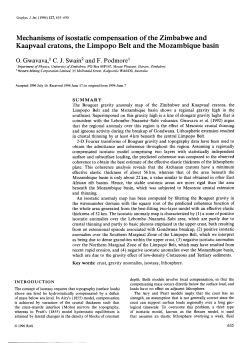 Mechanisms of isostatic compensation of the
