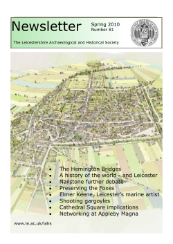 Spring 2010 Newsletter - University of Leicester