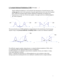4. Vestigial Sideband Modulation (VSB) (see page &hellip;.)