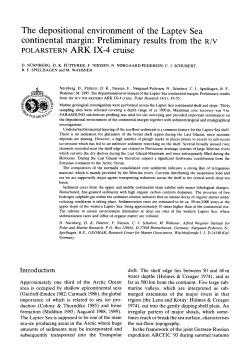 The depositional environment of the Laptev Sea continental margin