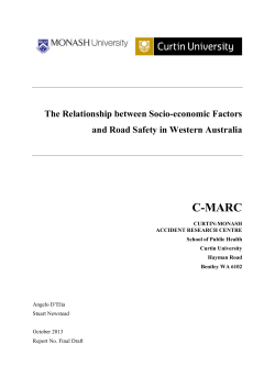 The Relationship Between Socio-economic Factors and Road