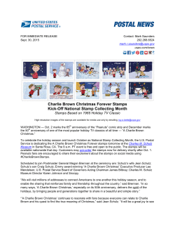 Charlie Brown Christmas Forever Stamps Kick-Off