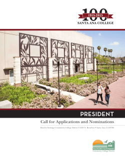 PRESIDENT - Rancho Santiago Community College District