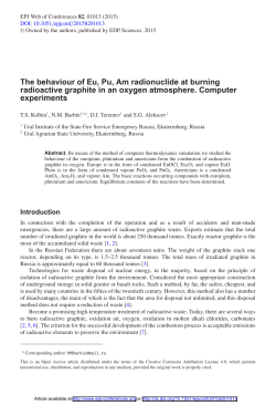 The behaviour of Eu, Pu, Am radionuclide at burning radioactive