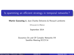 Is spamming an efficient strategy in temporal networks ?