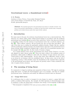 Gravitational waves: a foundational review