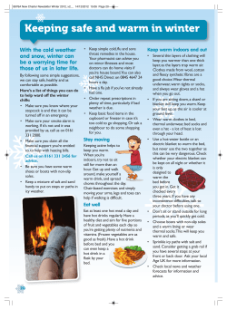 Keeping Safe and Warm Information