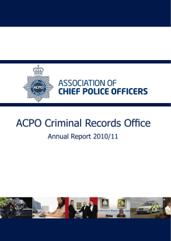 ACPO Criminal Records Office - ACRO Criminal Records Office