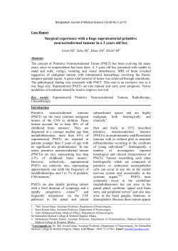 Surgical experience with a huge supratentorial primitive