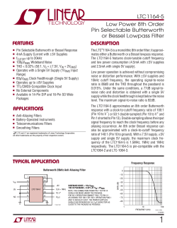 LTC1164-5 - Low Power 8th Order Pin
