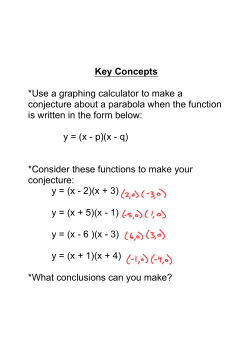 Key Concepts *Use a graphing calculator to make a conjecture