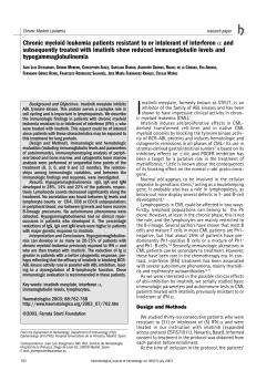 Chronic myeloid leukemia patients resistant to or intolerant of