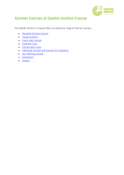 German Courses at Goethe