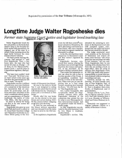 Longtime Judge Walter Rogosheske dies
