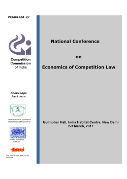 Agenda - National Conference on Economics of Competition Law