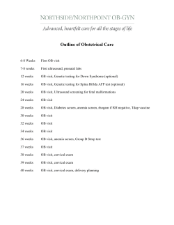 Outline of Obstetrical Care - Northside/Northpoint OB-GYN