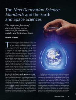 The Next Generation Science - Department of Earth and Planetary