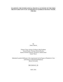 EXAMINING THE INTERNATIONAL POLITICAL ECONOMY OF THE