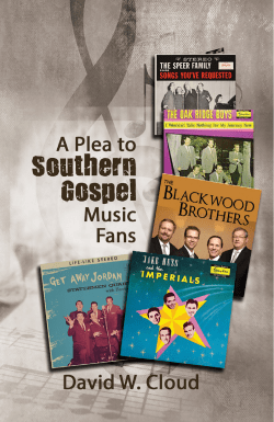 A Plea to Southern Gospel Music Fans