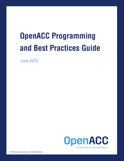 OpenACC Programming and Best Practices Guide