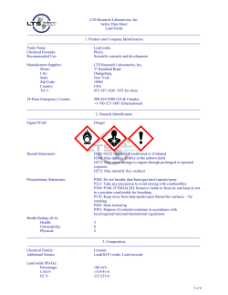 Material Safety Data Sheet - LTS Research Laboratories, Inc.