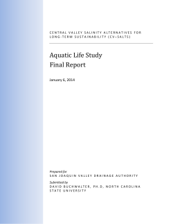 Final Aquatic Life Study Report_010614