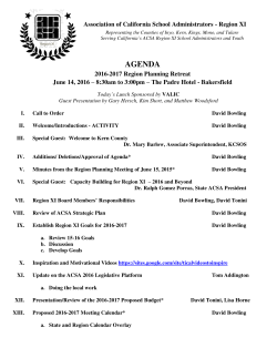 agenda - ACSA Regions - Association of California School