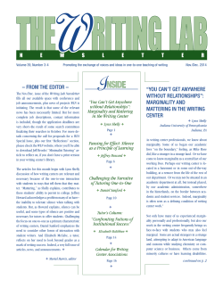 39.3-4 - WLN: A Journal of Writing Center Scholarship